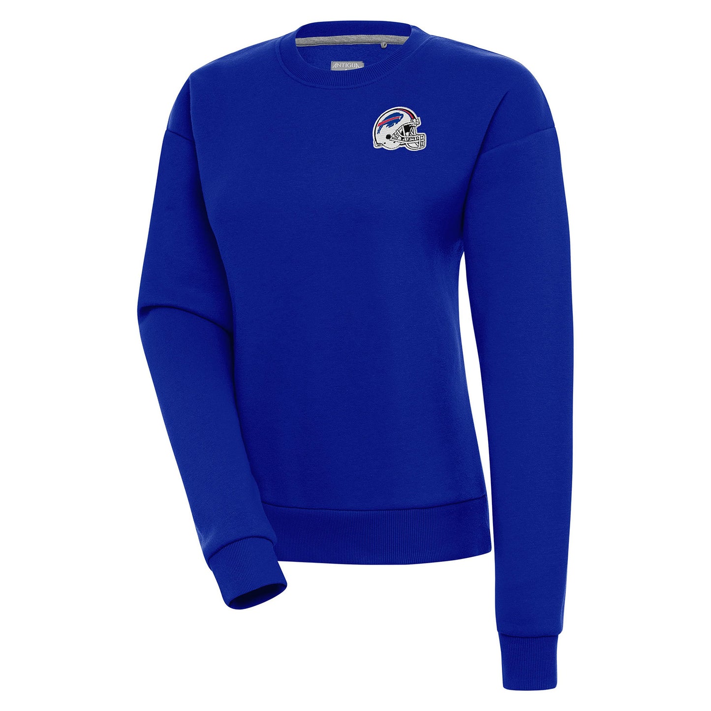 Ladies Bills Antigua Victory Crewneck Sweatshirt In Blue - Front View