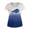 Ladies Bills New Era Dip Dye T-Shirt In Blue & White - Front View