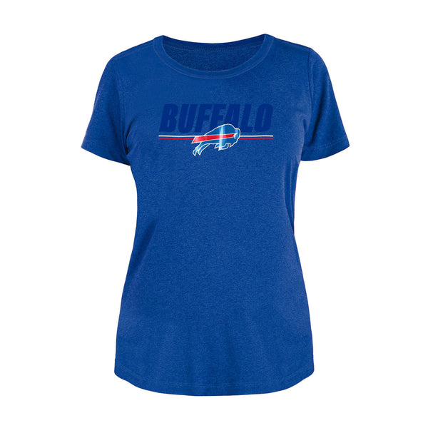 Ladies Bills New Era 2023 Training Camp T-Shirt in Blue - Front View