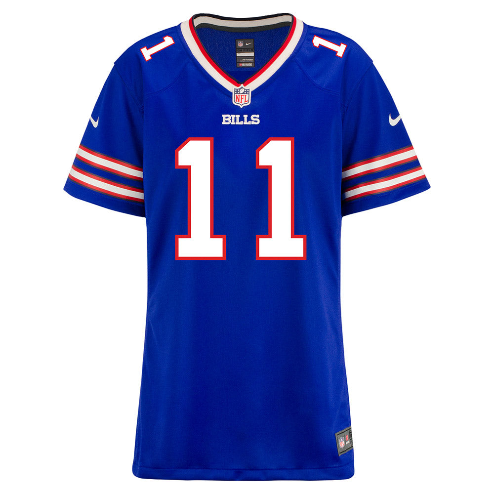 1118 MENS Buffalo Bills COLE BEASLEY "Stripes" Football Jersey  Shirt BLUE New