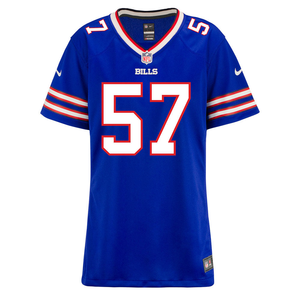 Nike Buffalo Bills No57 A.J. Epenesas Anthracite Salute to Service Women's Stitched NFL Limited Therma Long Sleeve Jersey