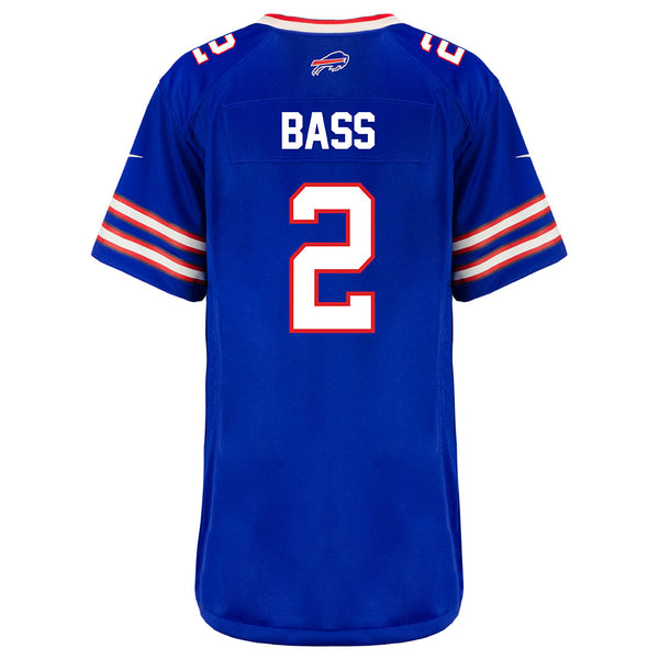 Ladies Nike Game Home Tyler Bass Jersey in Blue - Back View