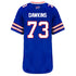 Ladies Nike Game Home Dion Dawkins Jersey in Blue - Back View