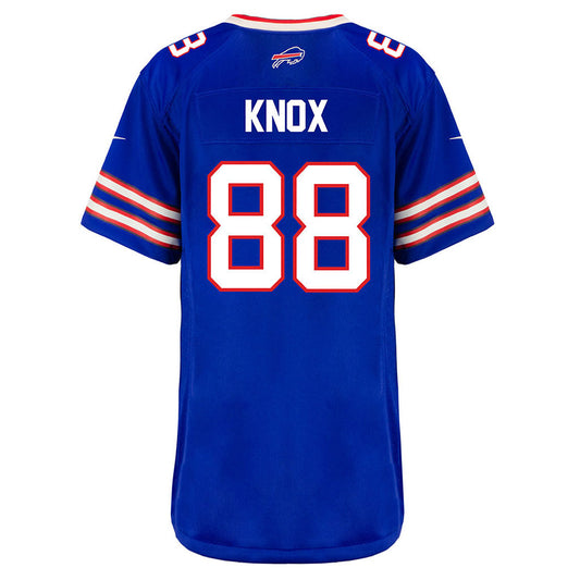 Ladies Nike Game Home Dawson Knox Jersey in Blue - Back View