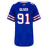 Ladies Nike Game Home Ed Oliver Jersey in Blue - Back View
