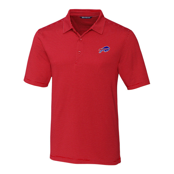 Cutter & Buck Pencil Stripe Polo in Red - Front View