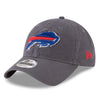 New Era Bills 9TWENTY Adjustable Hat in Grey - Front Left View