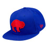 Bills New Era 9FIFTY Basic Snapback Hat in Blue - Front Left View
