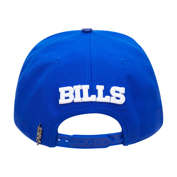 Pro Standard Bills Wordmark Script Snapback Hat in Blue - Back View