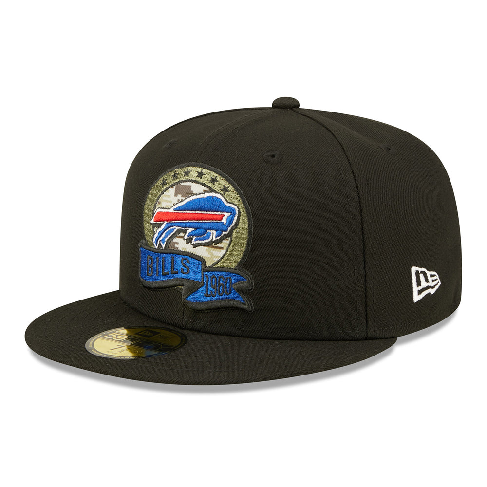 New Era Buffalo Bills Draft 39THIRTY Flex Hat - Black/Royal M/L