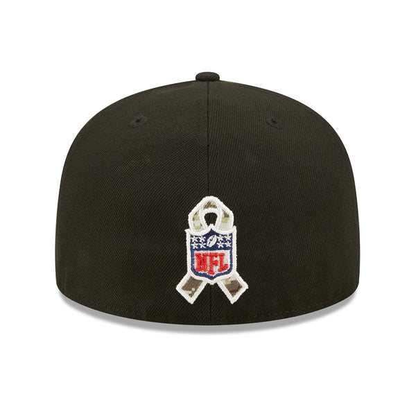 New Era Bills 2022 Salute to Service Fitted Hat In Black - Back View