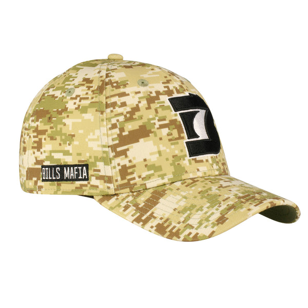 New Era Bills One Buff Flex Hat In Camouflage - Angled Right Side View