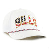 '47 Brand Bills Adjustable Flag Script Trucker Hat in White - Front Right View