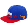 Pro Standard Bills Mafia Snapback Hat in Blue and Red - Left View