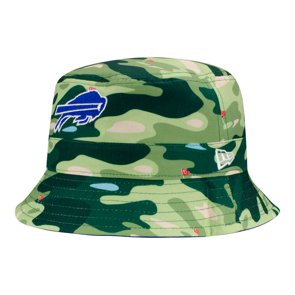 New Era Bills Reversible Golfer Bucket Hat In Blue & Green - Left Side Reversible View