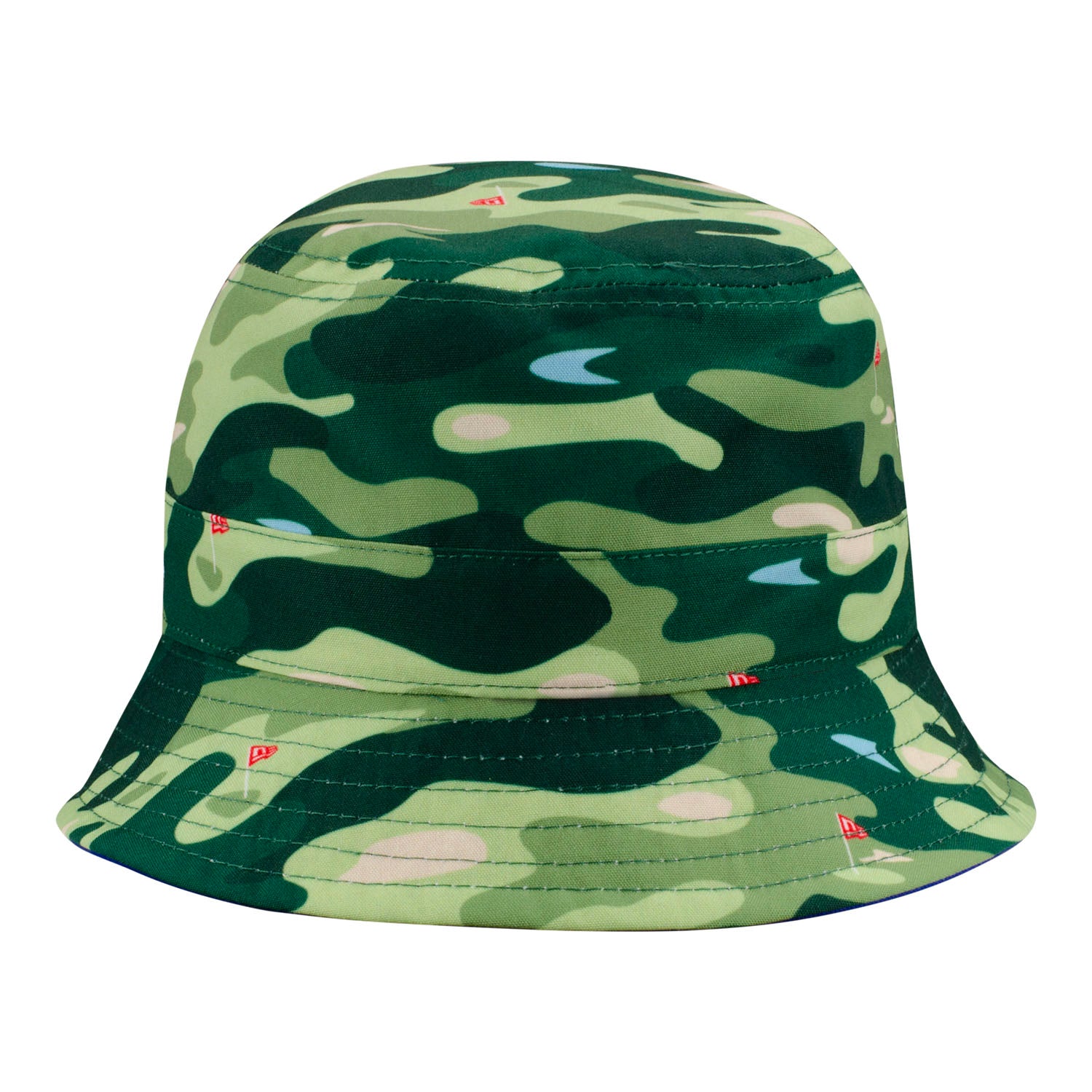 New Era Bills Reversible Golfer Bucket Hat In Blue & Green - Back Reversible View