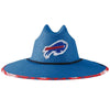 FOCO Bills Floral Straw Hat In Blue & Red-  Front View