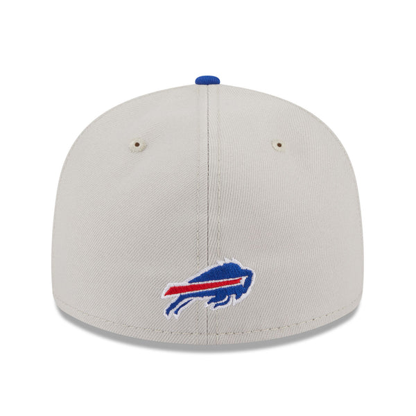 New Era Bills 2023 NFL Draft Fitted Hat in White and Blue - Back View