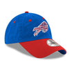 New Era Bills Zebra Stripe Adjustable Hat In Blue & Red - Angled Right Side View