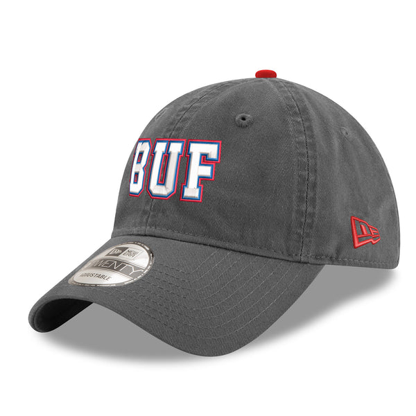 New Era Bills BUF Adjustable Hat In Grey - Angled Left Side View