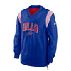 Nike Bills Sideline Wordmark Windshirt Jacket in Blue and Red - Front View