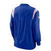 Nike Bills Sideline Wordmark Windshirt Jacket in Blue and Red - Back View