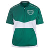 New Era Bills Crest Short Sleeve 1/4 Zip Jacket In Green & White - Front View