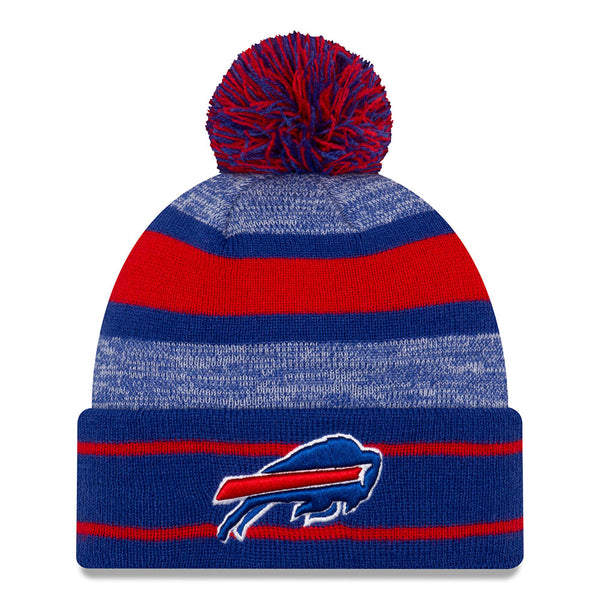 New Era Bills Stripe Knit in Blue and Red - Front View