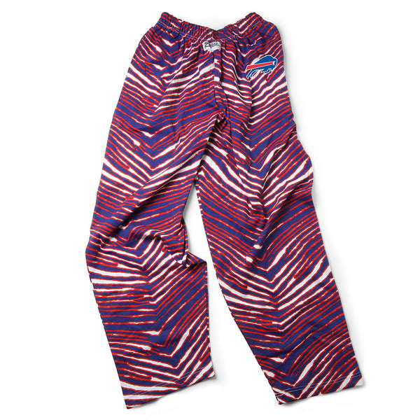 Zubaz Zebra Print Pants in Red, White and Blue - Back View