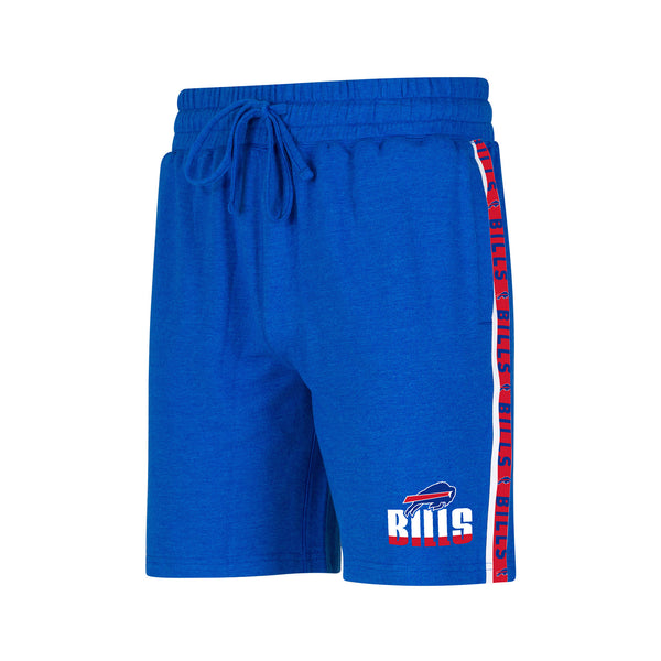 Concepts Sport Bills Team Stripe Shorts In Blue - Front View