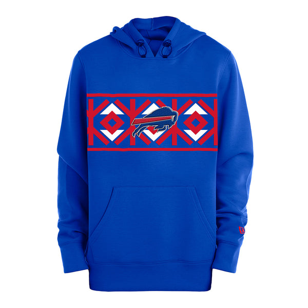 New Era Bills Neoprene Team Logo Sweatshirt in Blue and Red - Front View