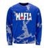 Bills Mafia Revamped Tie-Dye Crewneck Sweatshirt in Blue and White Tie-Dye - Front View
