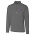 Cutter & Buck 1/4 Zip Traverse Stretch Pullover Hood in Grey - Front View