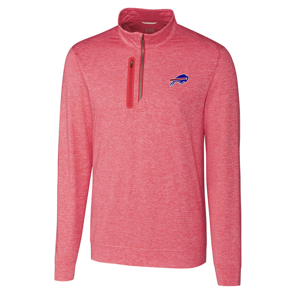 Cutter & Buck Buffalo Bills Women's Steel Helmet Logo Mainsail Sweater-Knit  Full-Zip Hoodie