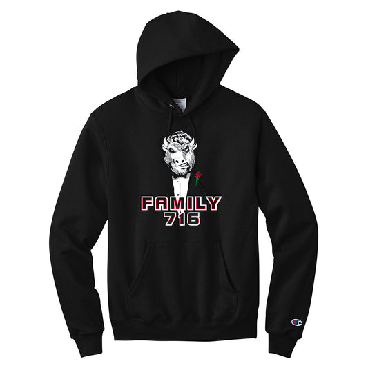 Bills x Benny Collab 716 Family Sweatshirt in Black - Front View