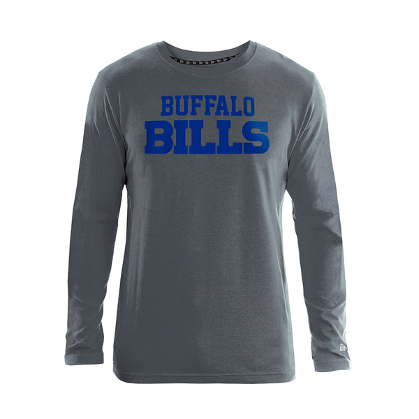 New Era Buffalo Bills Long Sleeve T-Shirt in Grey - Front View