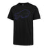 47 Brand Bills Team Logo T-Shirt in Black - Front View
