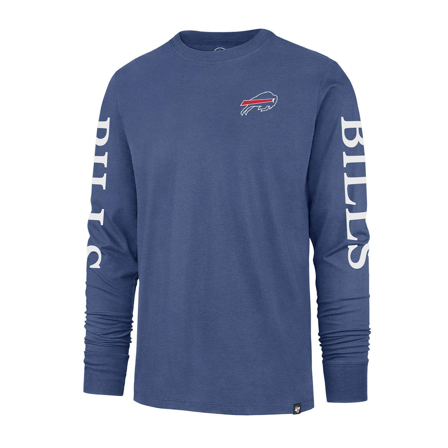 Buffalo Bills 47' Brand Football NFL Blue Long Sleeve T-Shirt Men's Size  Small