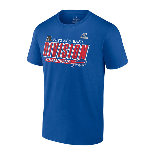 Bills 2022 AFC East Division Champions T-Shirt In Blue - Front View