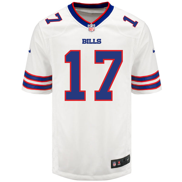 Nike Game Away Josh Allen Jersey in White - Front View