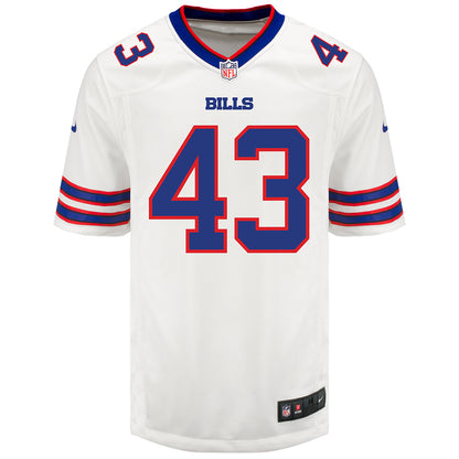 Nike Game Away Terrel Bernard Jersey in White - Front View