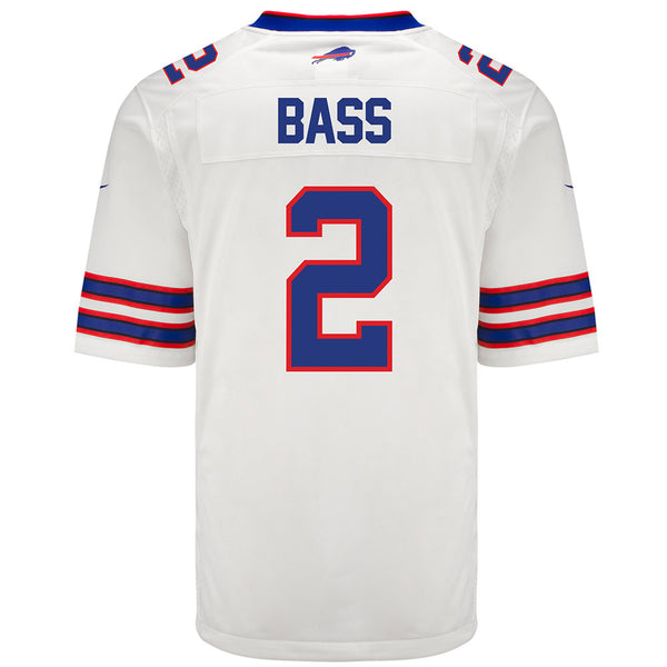Nike Game Away Tyler Bass Jersey in White - Back View