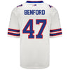 Nike Game Away Christian Benford Jersey in White - Back View