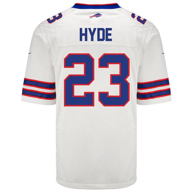 I've had this for a year now, but last year I got this rare Micah Hyde Nike  Limited Color Rush jersey on  with the kiss-cut numbers like on the  Nike Elite