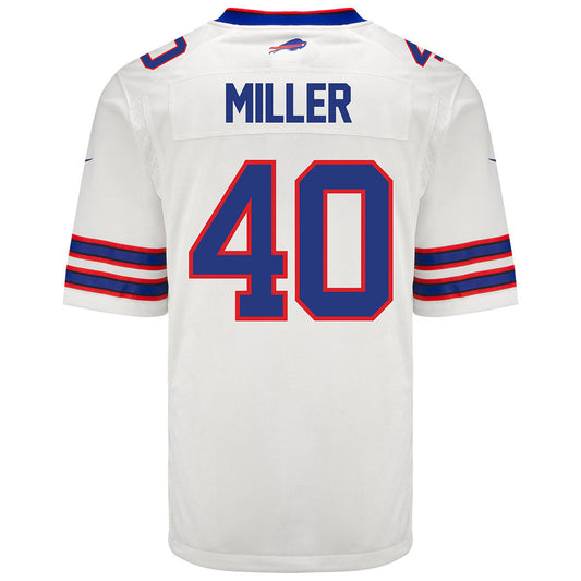 Nike Game Away Von Miller Jersey in White - Back View