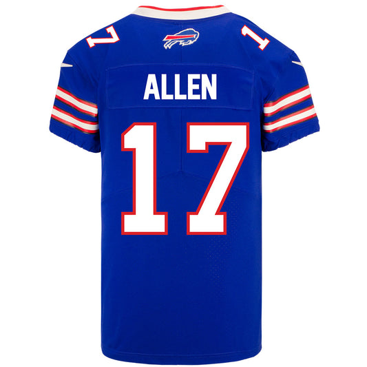 Nike Elite Home Josh Allen Jersey in Blue - Back View