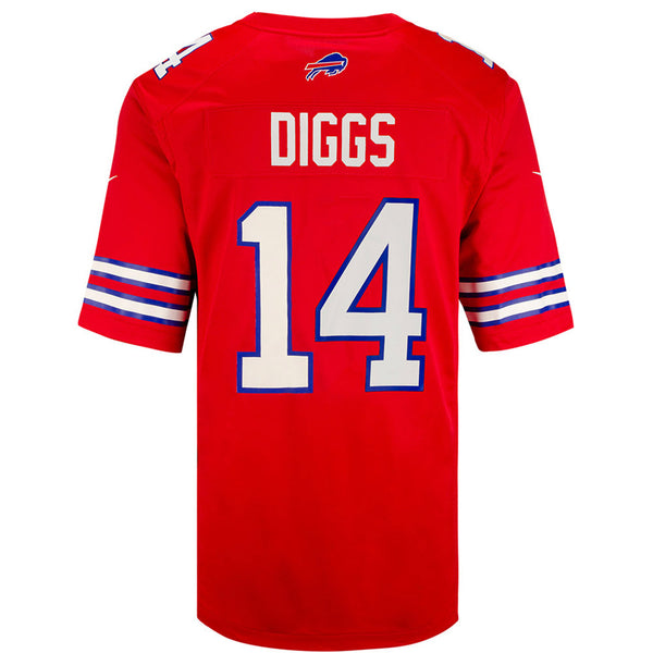 Nike Game Alternate Stefon Diggs Jersey in Red - Back View
