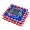 Bills 2 Pack Stadium View Coasters in Blue and Red - Top View