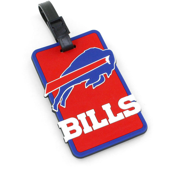 Team Logo Luggage Tag in Red and Blue - Front View