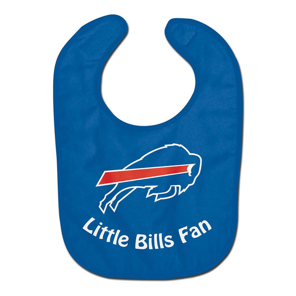 Bills Little Fan Baby Bib in Blue - Front View